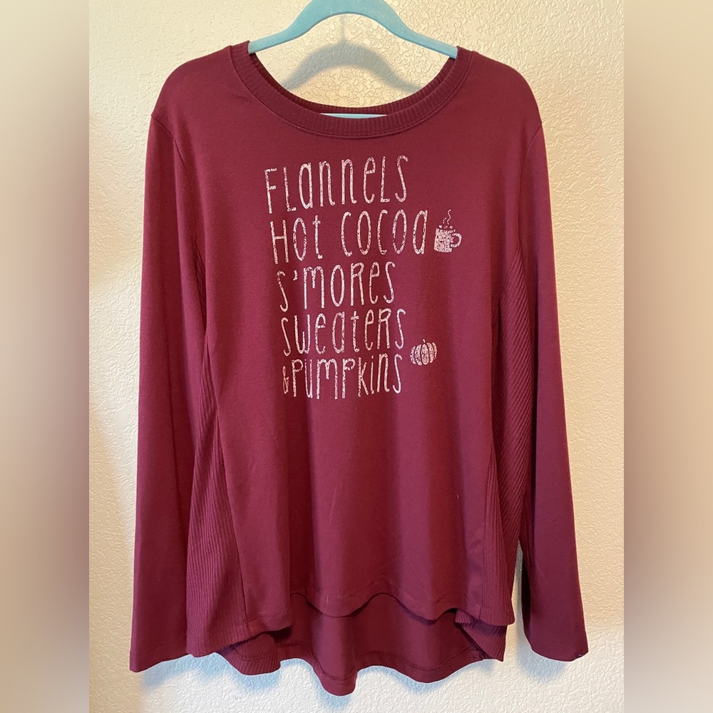 Modern canvas women’s Long sleeve fall top XXL